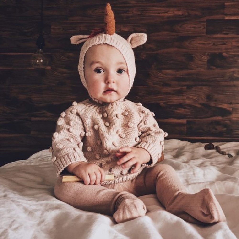 Oeuf baby pink unicorn hat - 0 to 6 months